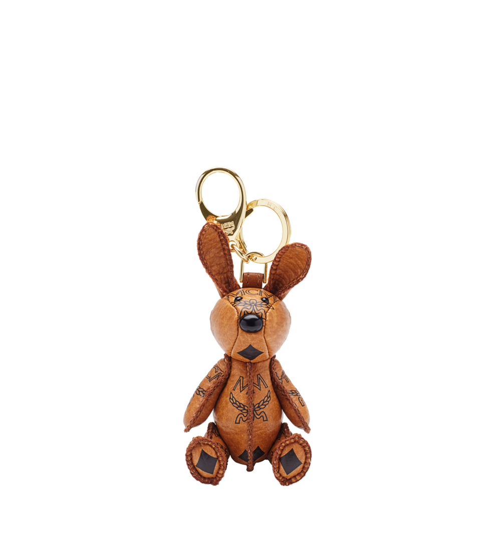 MXZAAVI16CO001-MCM Park Rabbit Charm in Visetos|COGNAC
