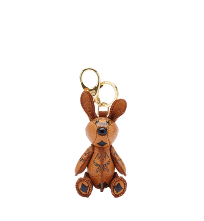 MXZAAVI16CO001-MCM Park Rabbit Charm in Visetos|COGNAC