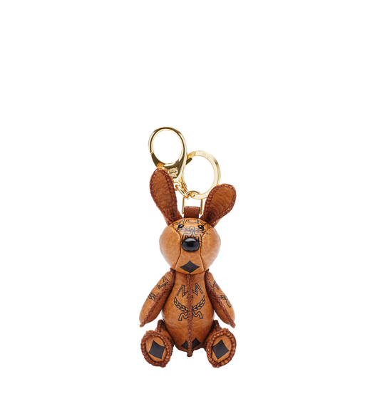 MXZAAVI16CO001-MCM Park Rabbit Charm in Visetos|COGNAC