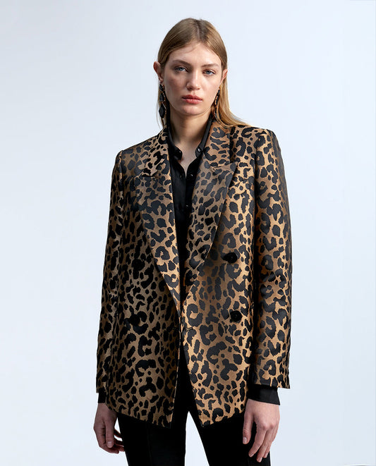 Animal print blazer