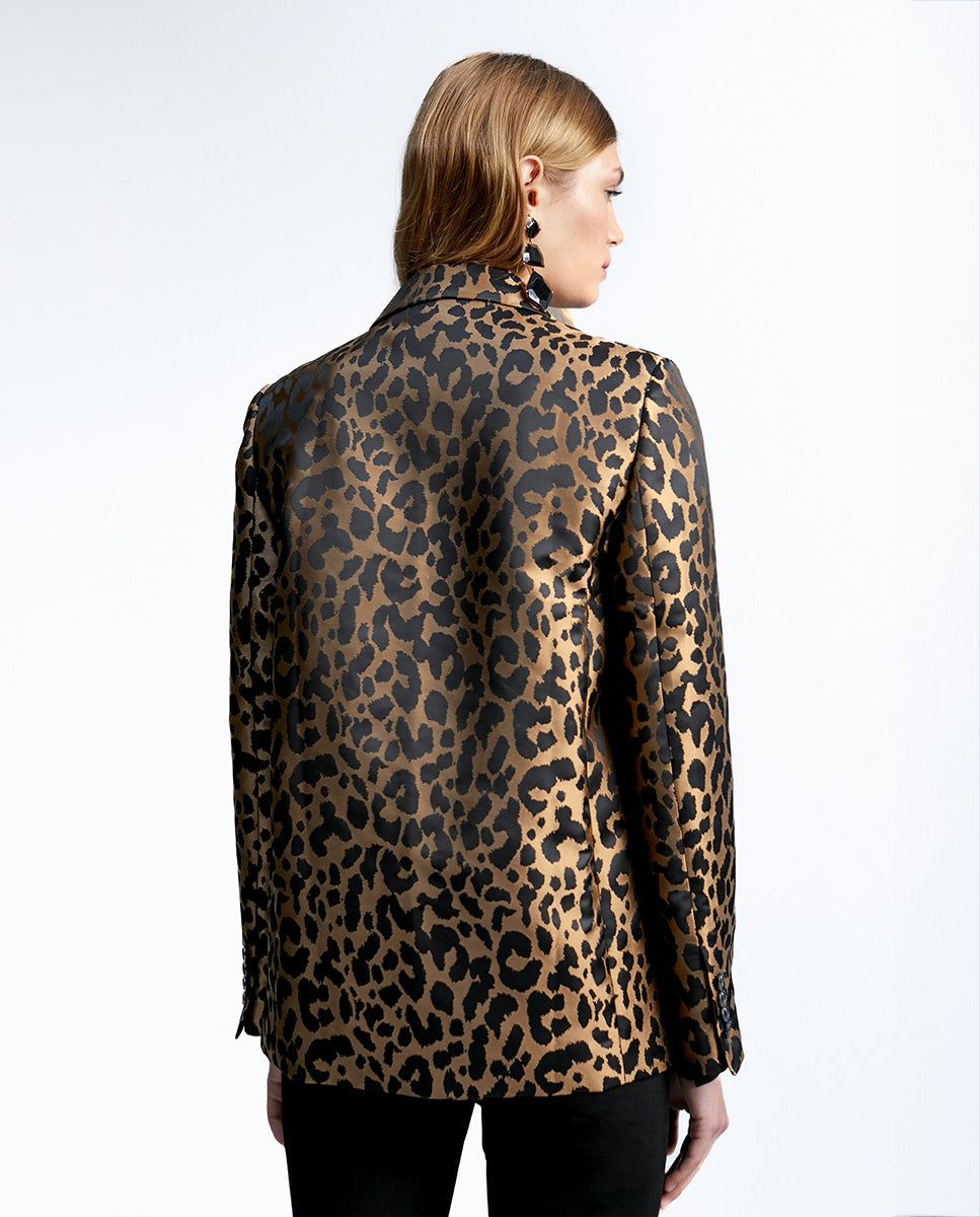 Animal print blazer