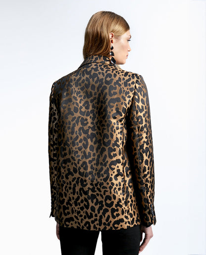 Animal print blazer