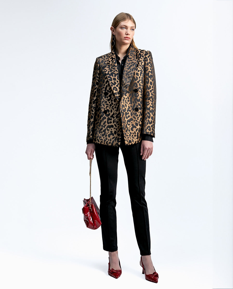 Animal print blazer