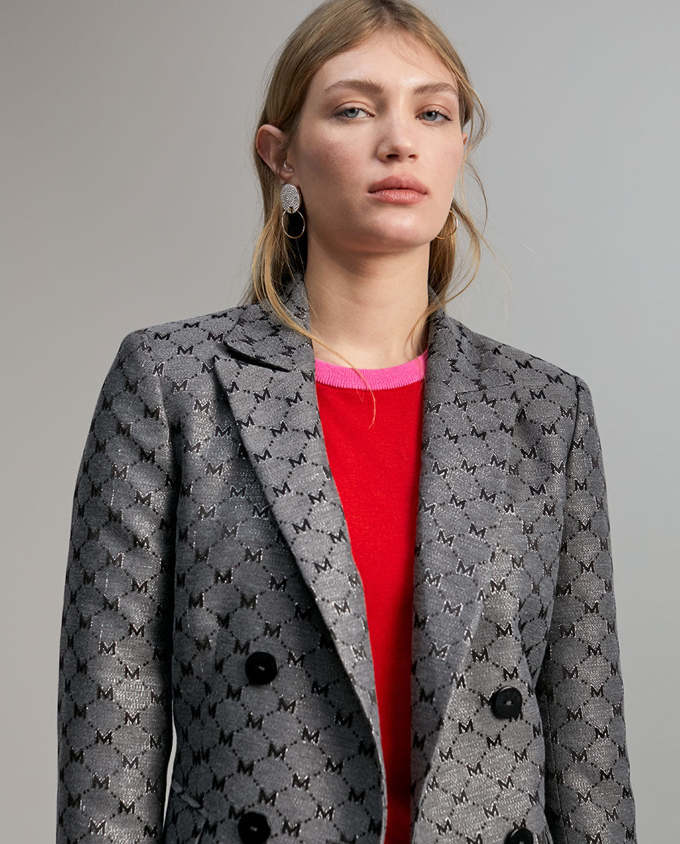 Jacquard monogram blazer
