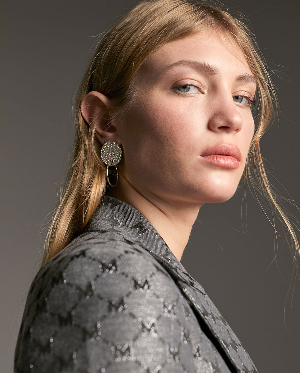 Jacquard monogram blazer