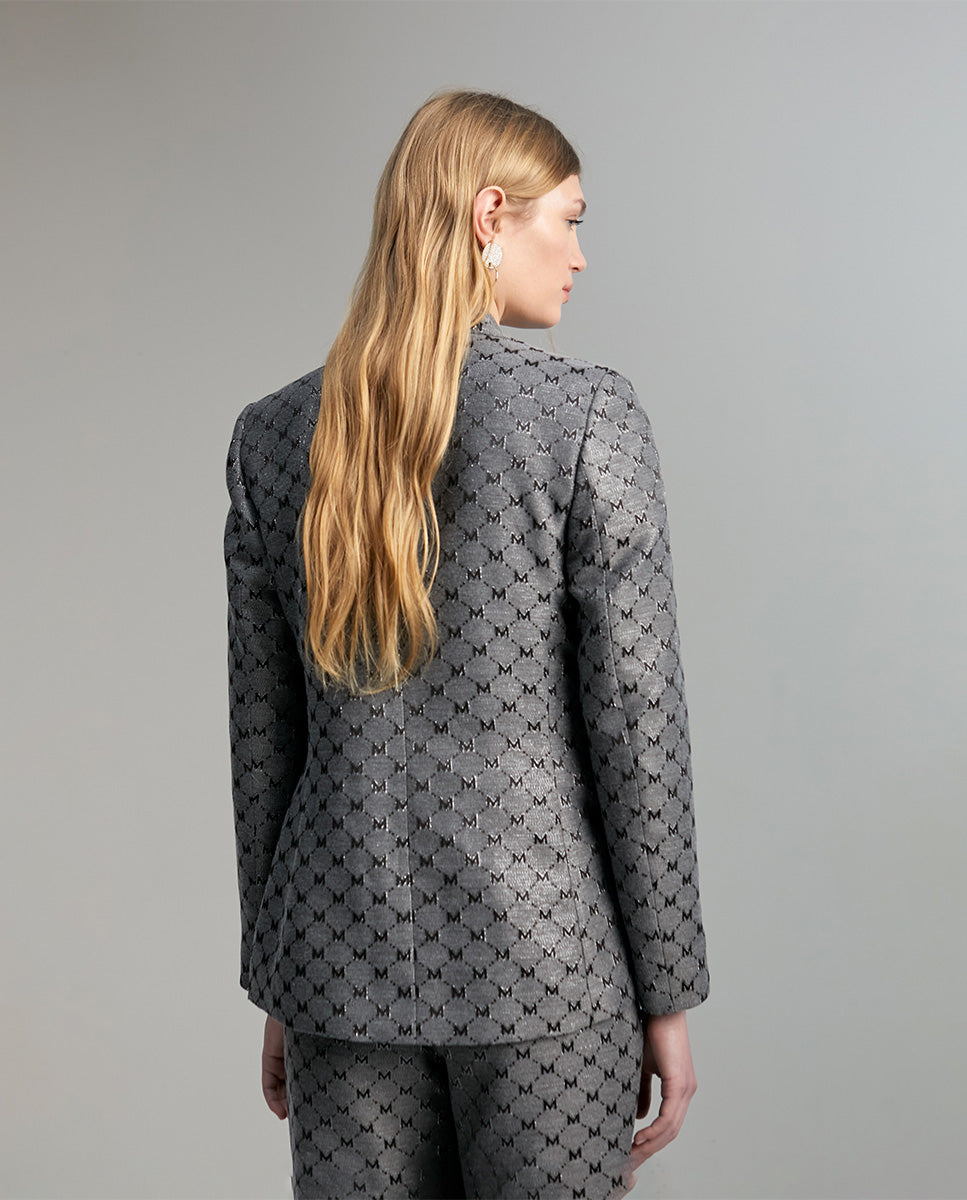 Jacquard monogram blazer