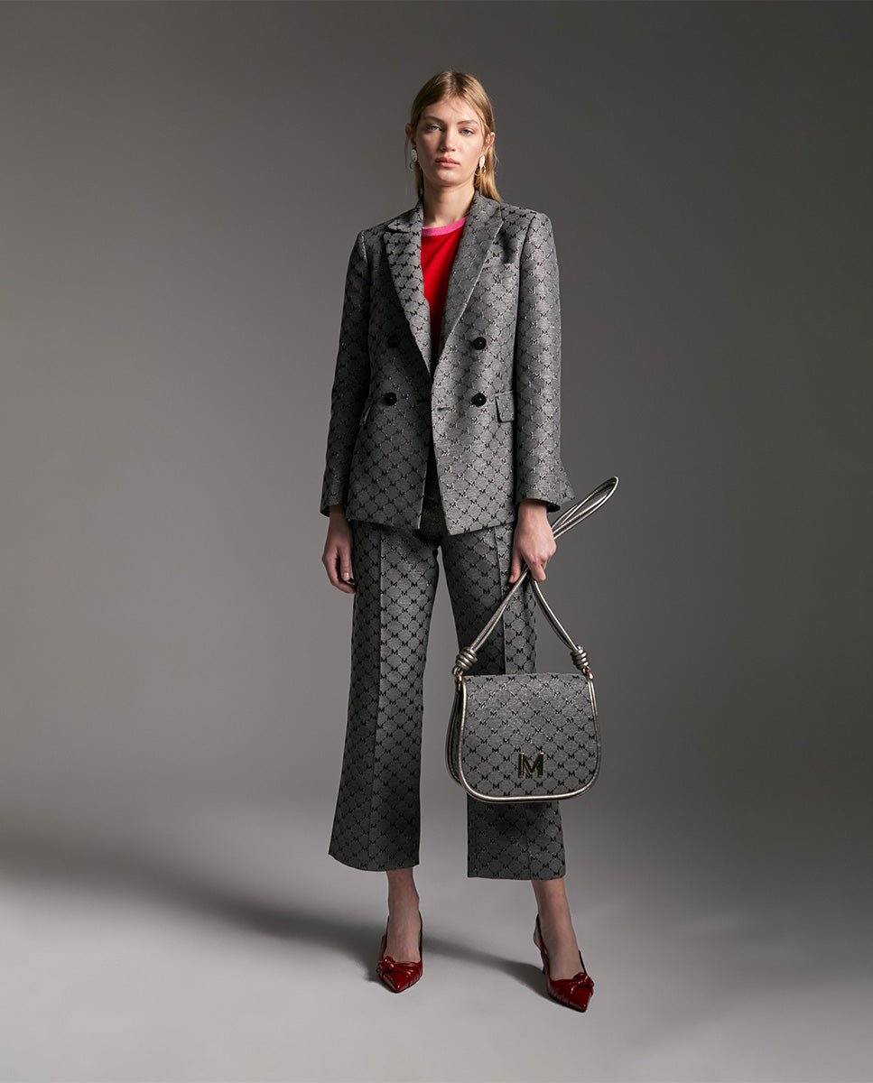 Jacquard monogram blazer