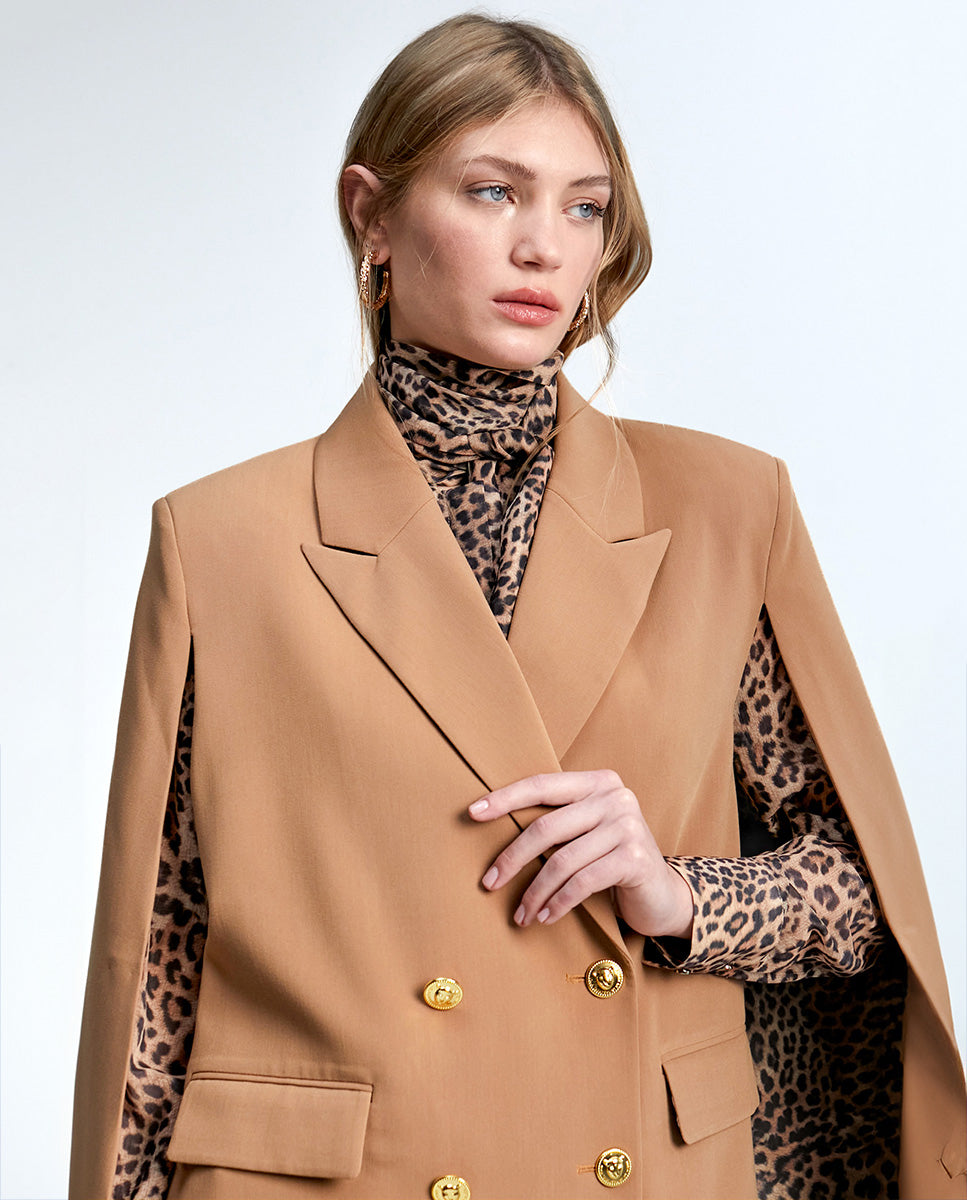 Cape-style blazer