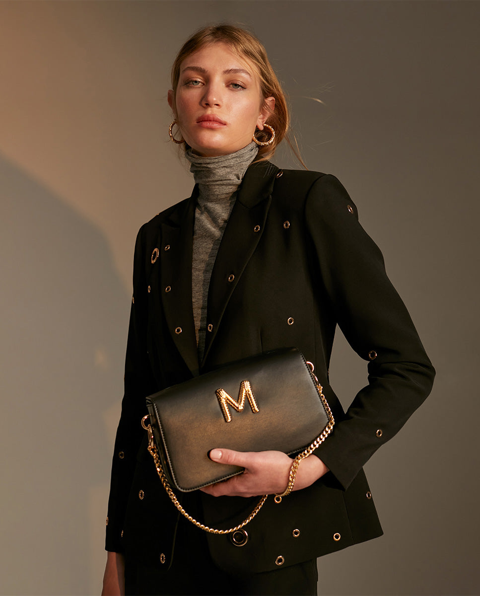 Golden crossbody bag