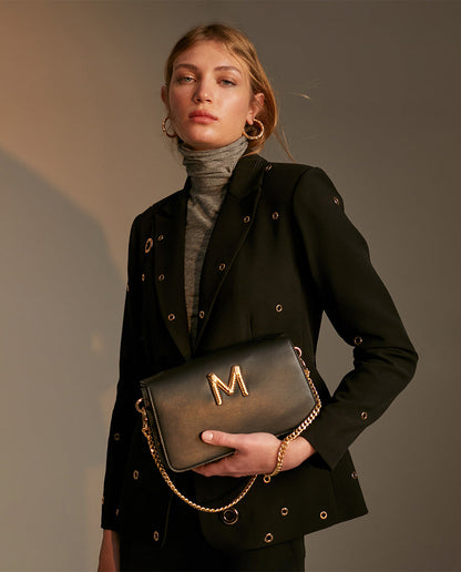 Golden crossbody bag