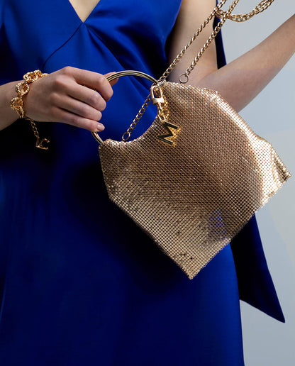 Gold evening bag