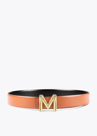 Reversible leather belt