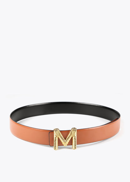 Reversible leather belt