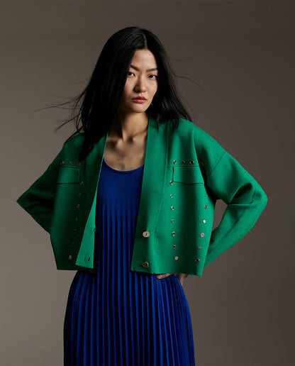 Cardigan with mirror details