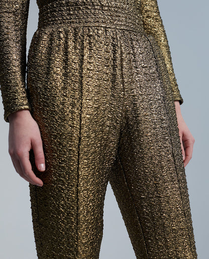 Gold-toned jogging trousers