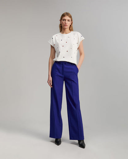 T-shirt with rhinestone detail