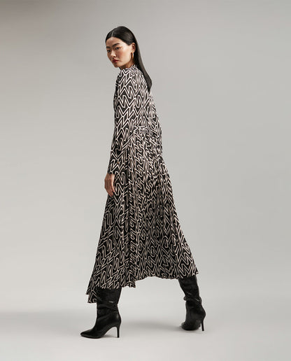 Two-tone monogram dress