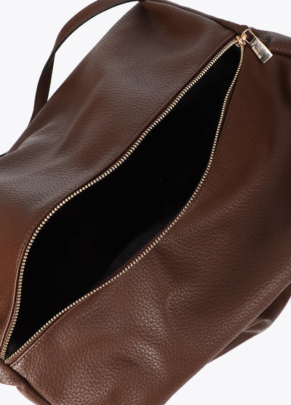 mf2604016-Multi-studded leather effect shopper-Brown