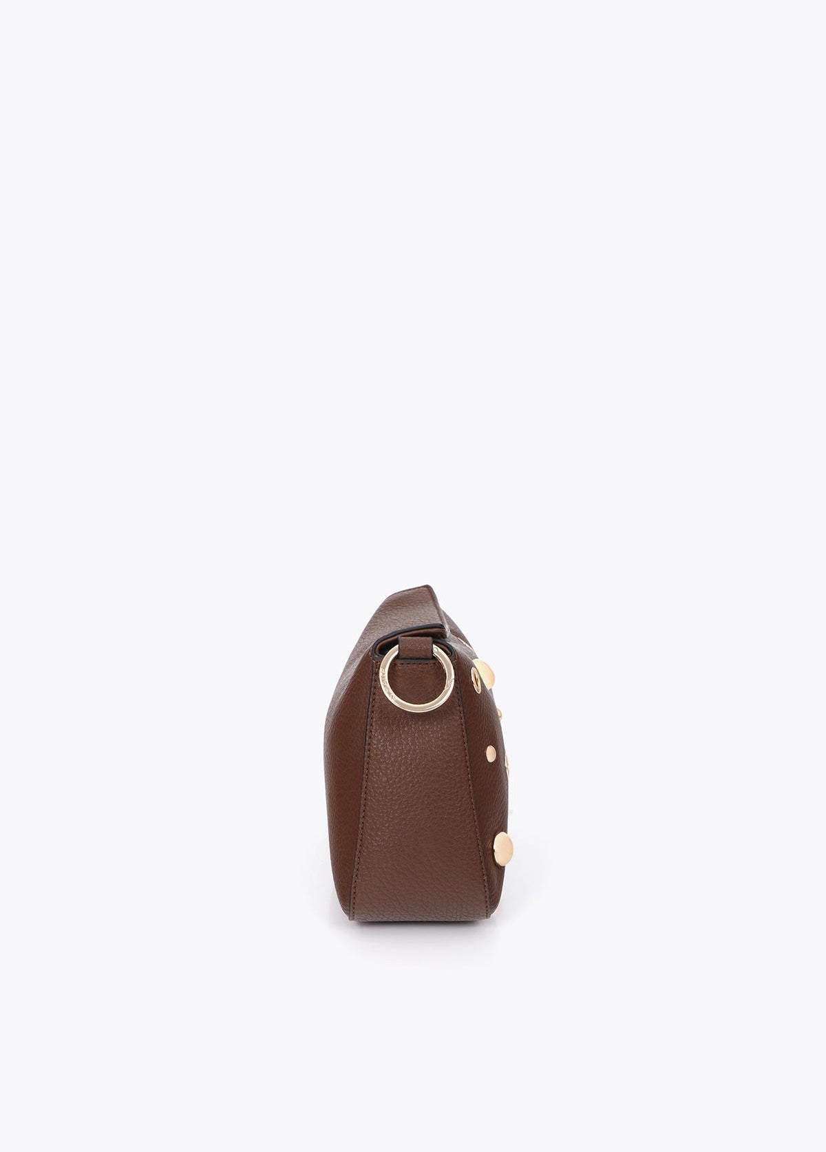 mf2604017-Multi-studded faux leather shoulder bag-Brown