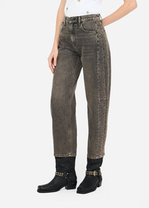 brown denim