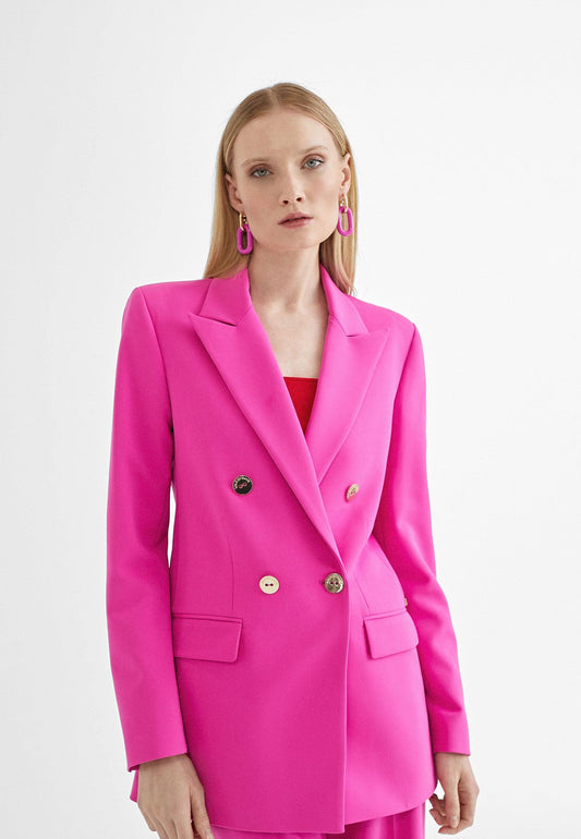 MS2402015-Fuchsia-Monochrome crossed blazer