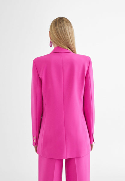 MS2402015-Fuchsia-Monochrome crossed blazer
