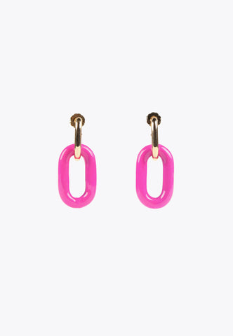 MS2403001-Fuchsia-Two-piece earrings