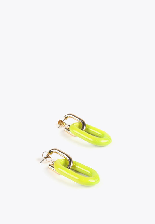 MS2403001-Lime-Two-piece earrings