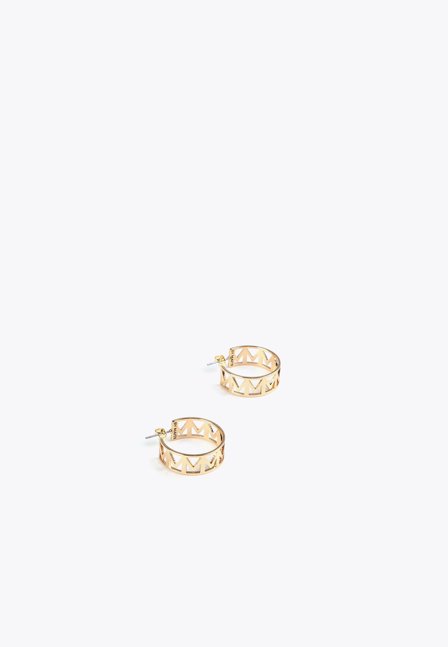 MS2403002-Gold-Hoop earrings with lettering