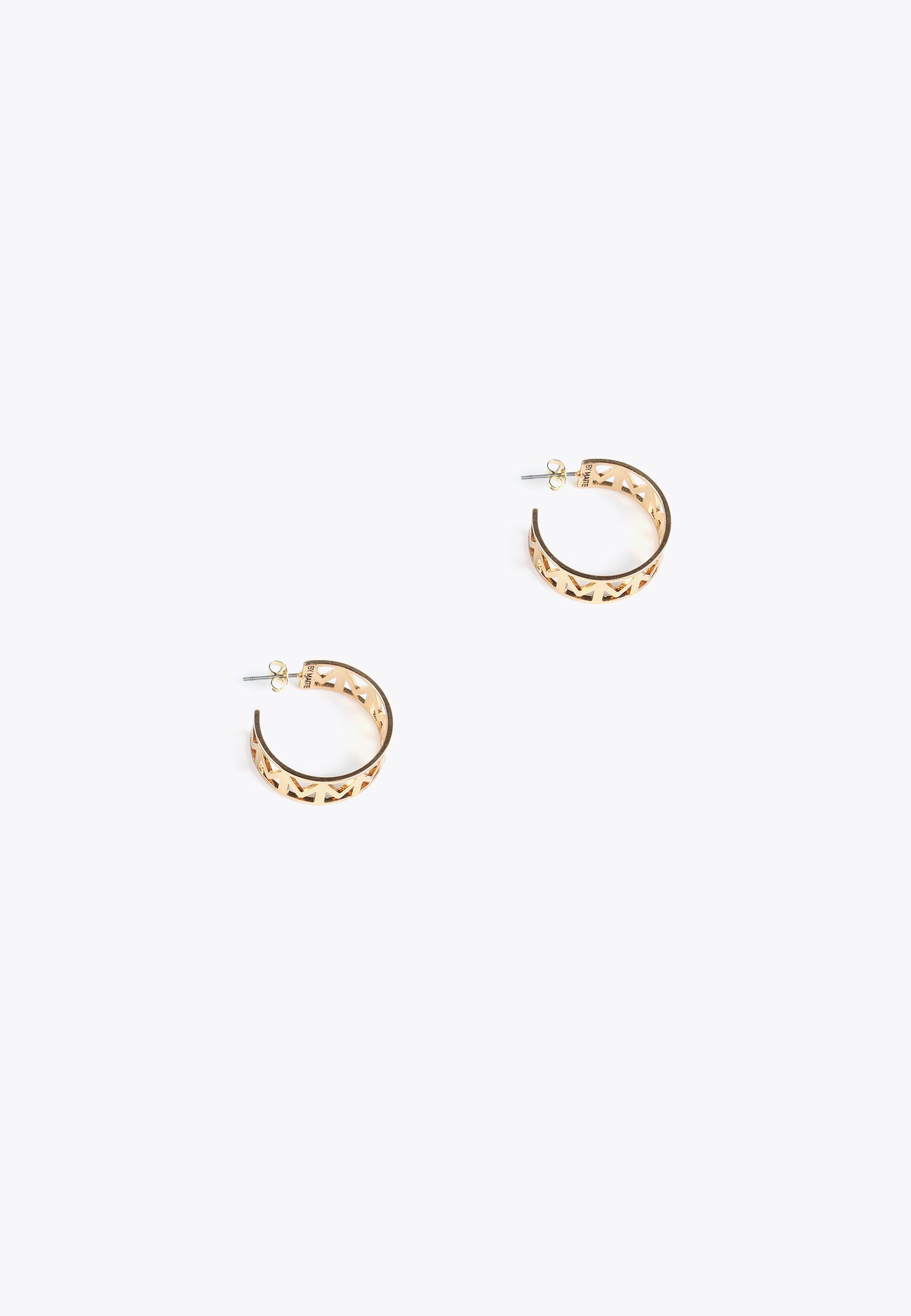 MS2403002-Gold-Hoop earrings with lettering