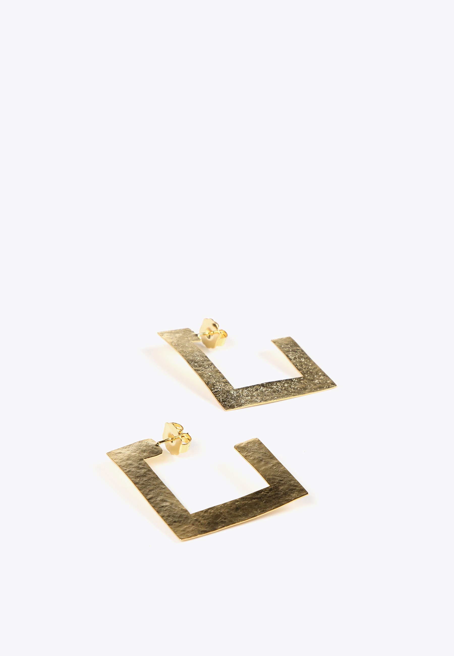 MS2403006-Gold-Golden square hoop earrings