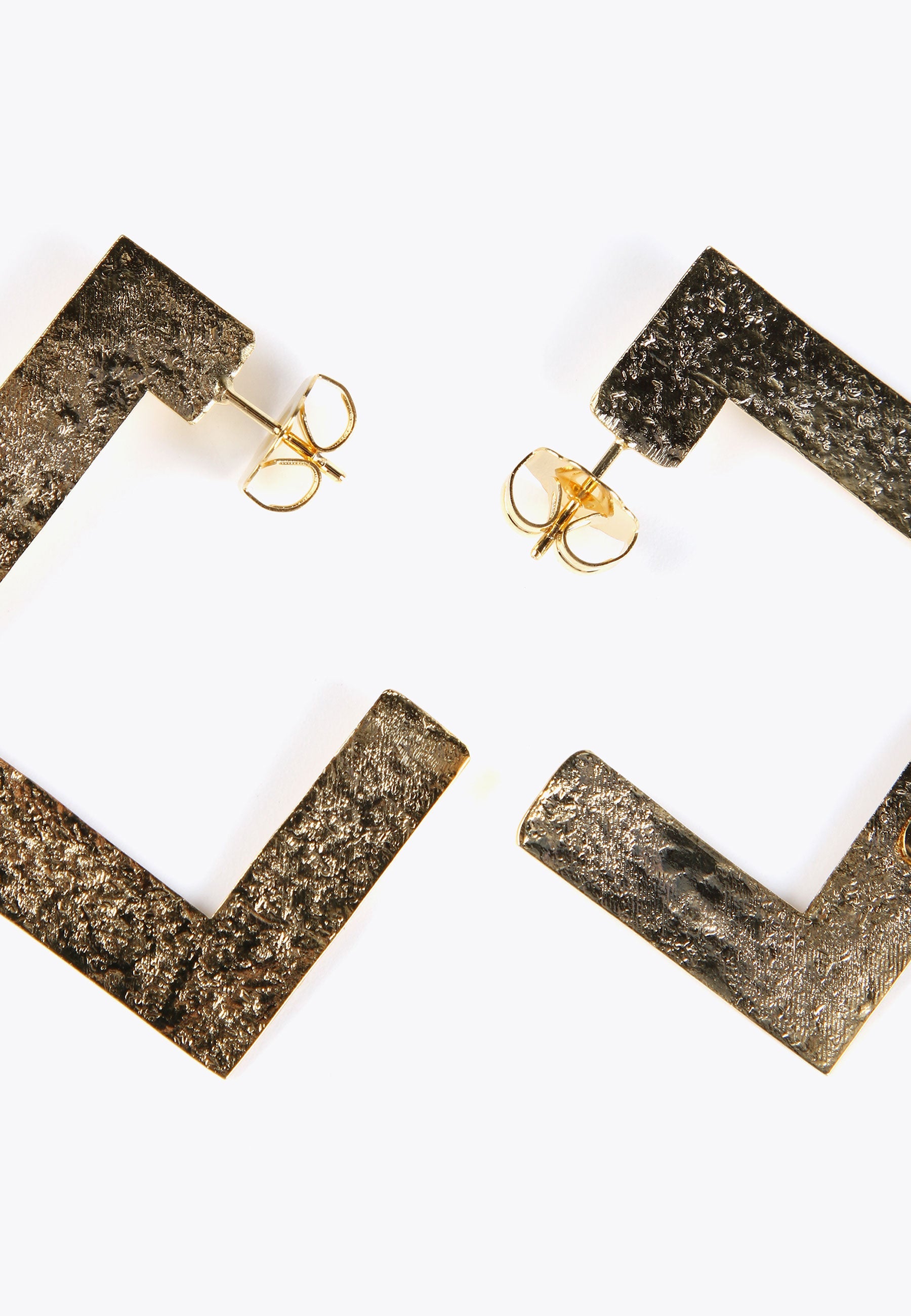 MS2403006-Gold-Golden square hoop earrings