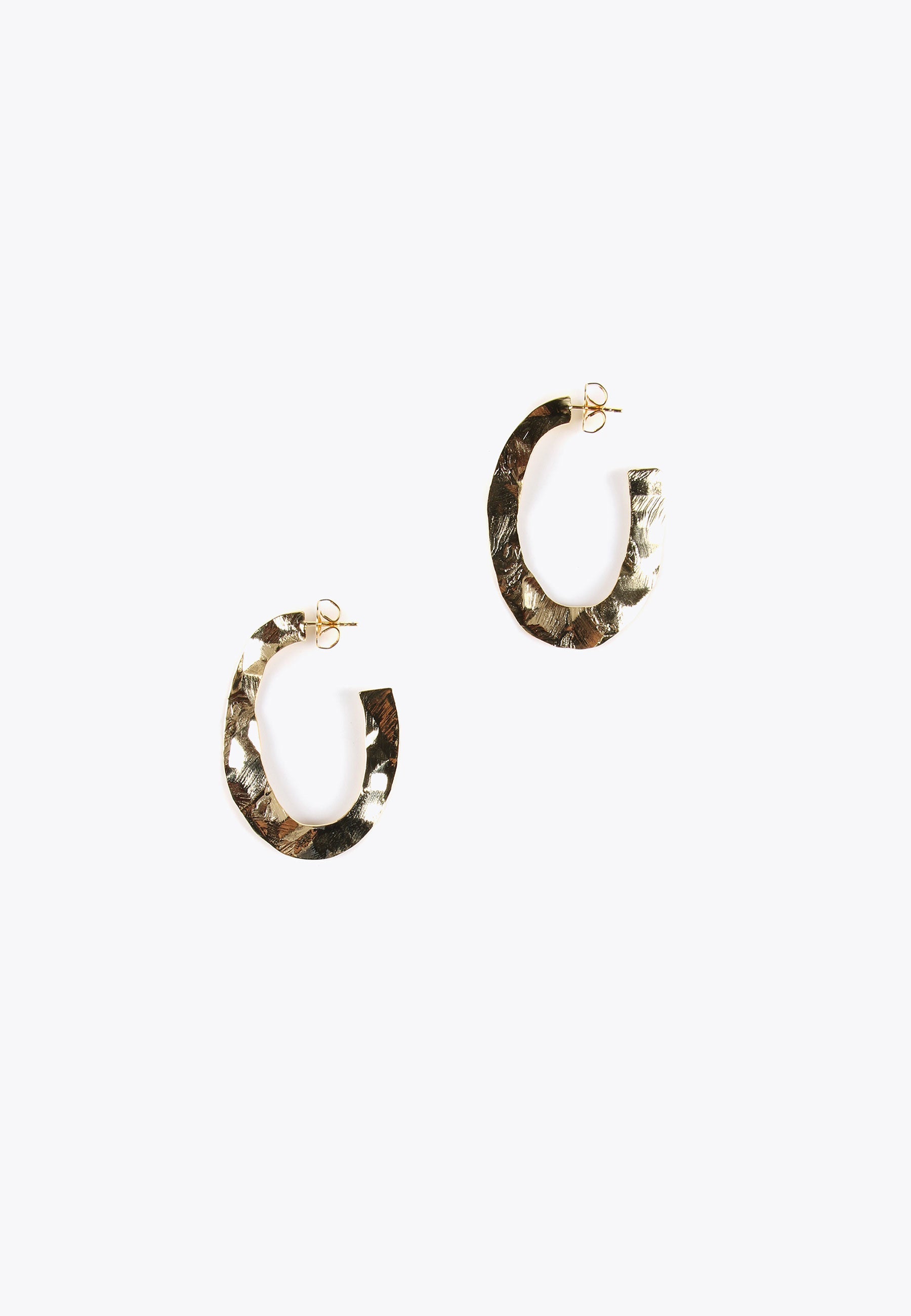 MS2403007-Gold-Golden oval earrings