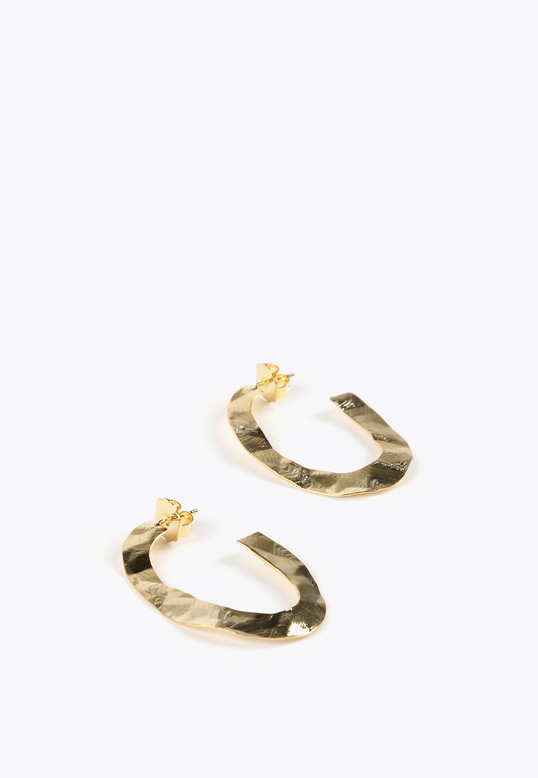 MS2403007-Gold-Golden oval earrings