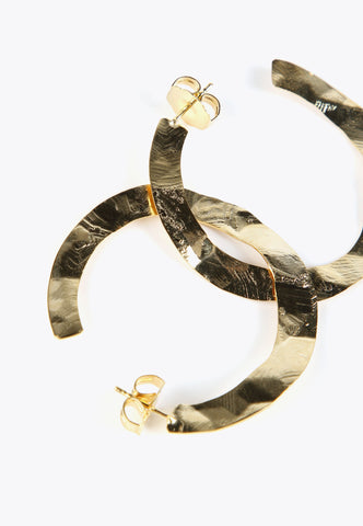 MS2403008-Gold-Golden hoop earrings