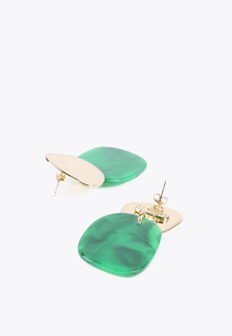 MS2403009-Green-Two-piece earrings