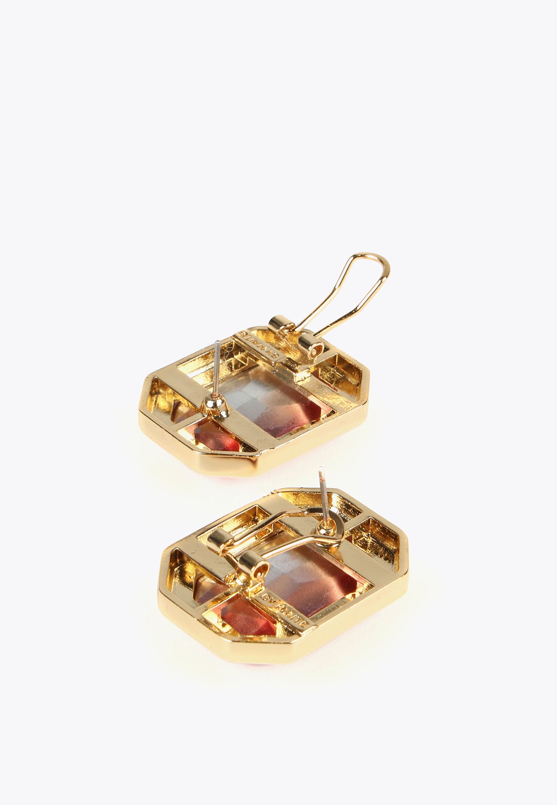 MS2403011-Red-Octagonal earrings