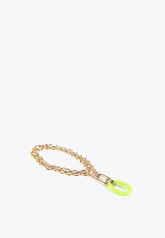 MS2403012-Lime-Double-chain and pendant necklace