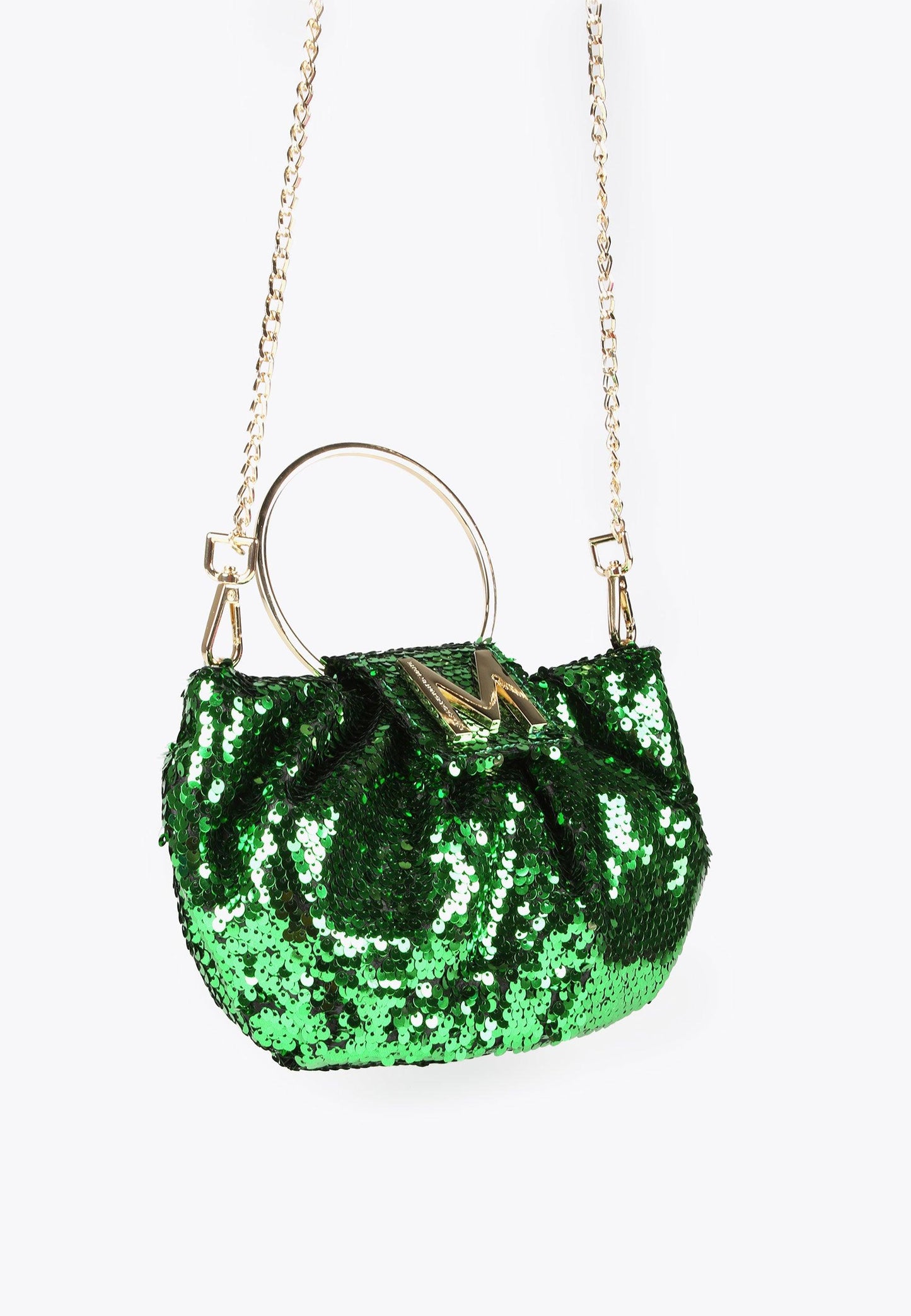 MS2404001-Green-Sequinned evening bag