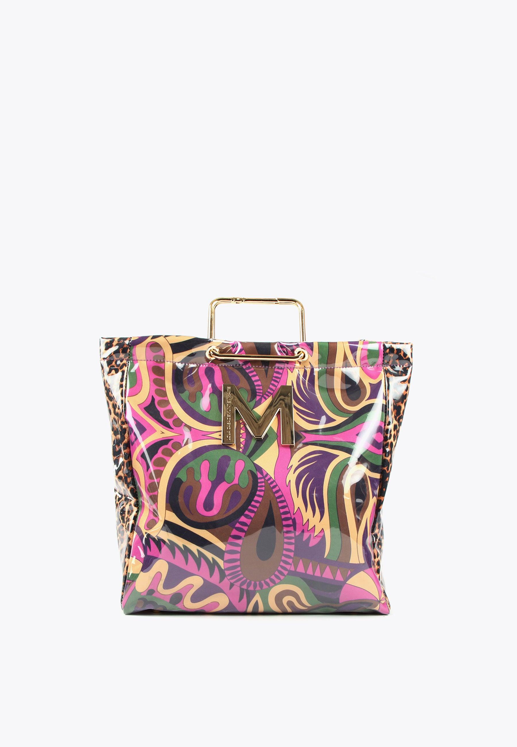 MS2404018-Lilac-Black-Plastic-coated paisley print tote bag