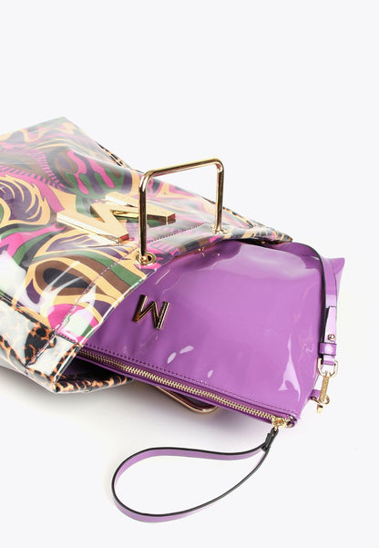 MS2404018-Lilac-Black-Plastic-coated paisley print tote bag