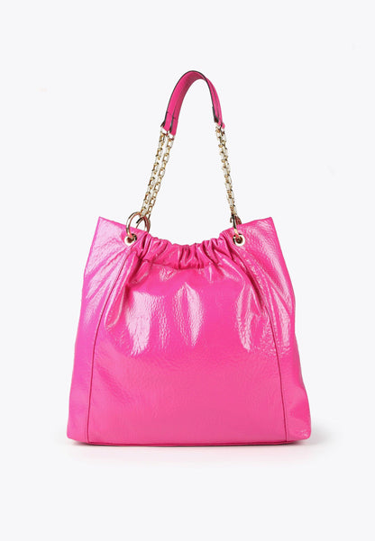 MS2404020-Fuchsia-Shiny tote bag