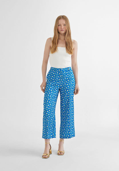 MS2414009-Electric-Blue-Monogrammed cropped trousers