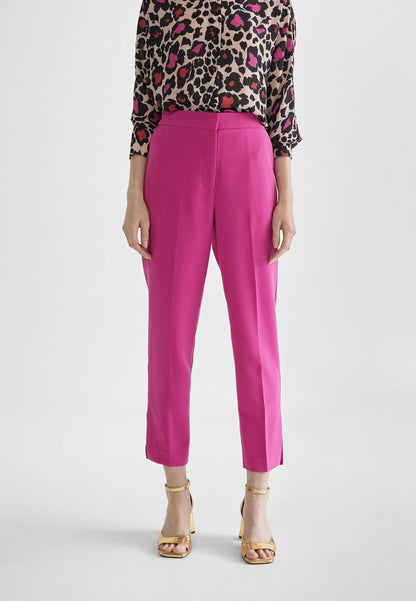MS2414014-Fuchsia-Cropped trousers with slits