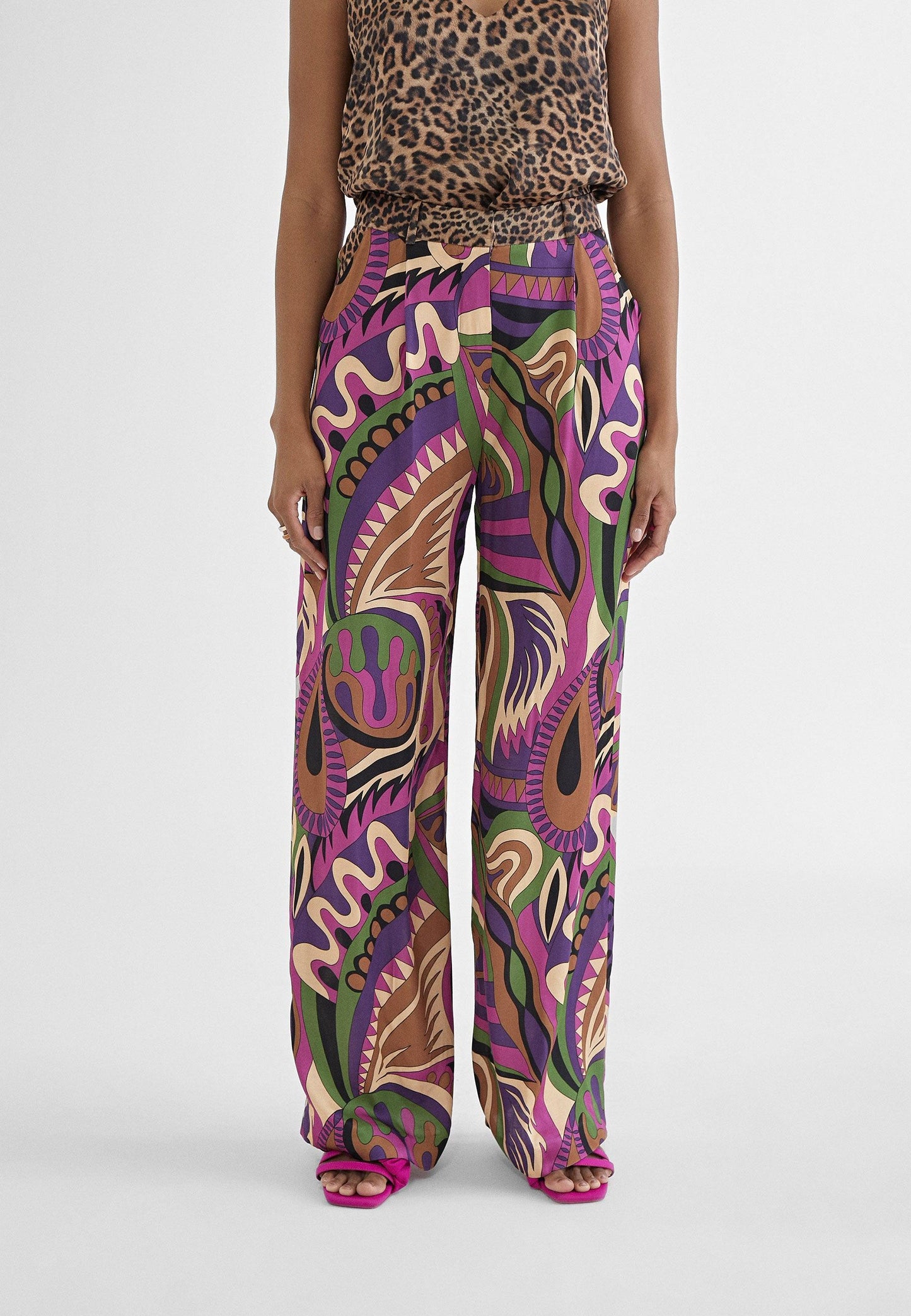 MS2414020-Lilac-Black-Palazzo flowing trousers