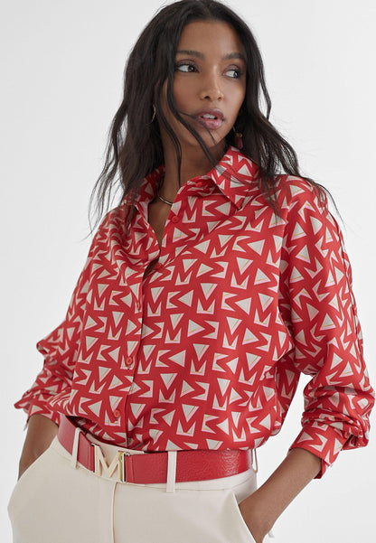 MS2415021-Red-Logo printed shirt