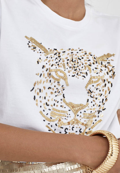 MS2415029-White-Metal-Tiger embroidery T-shirt