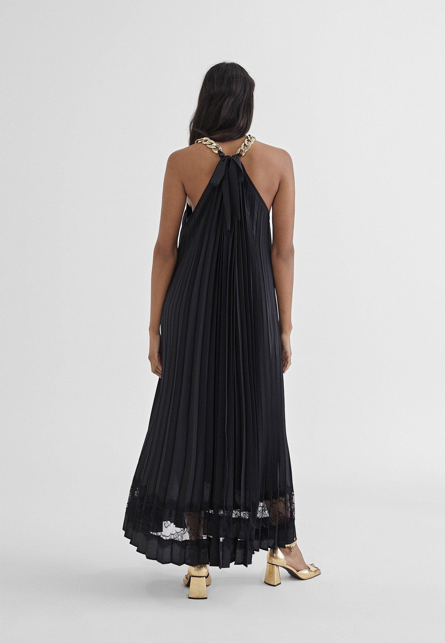 MS2416005-Black-Long halter dress