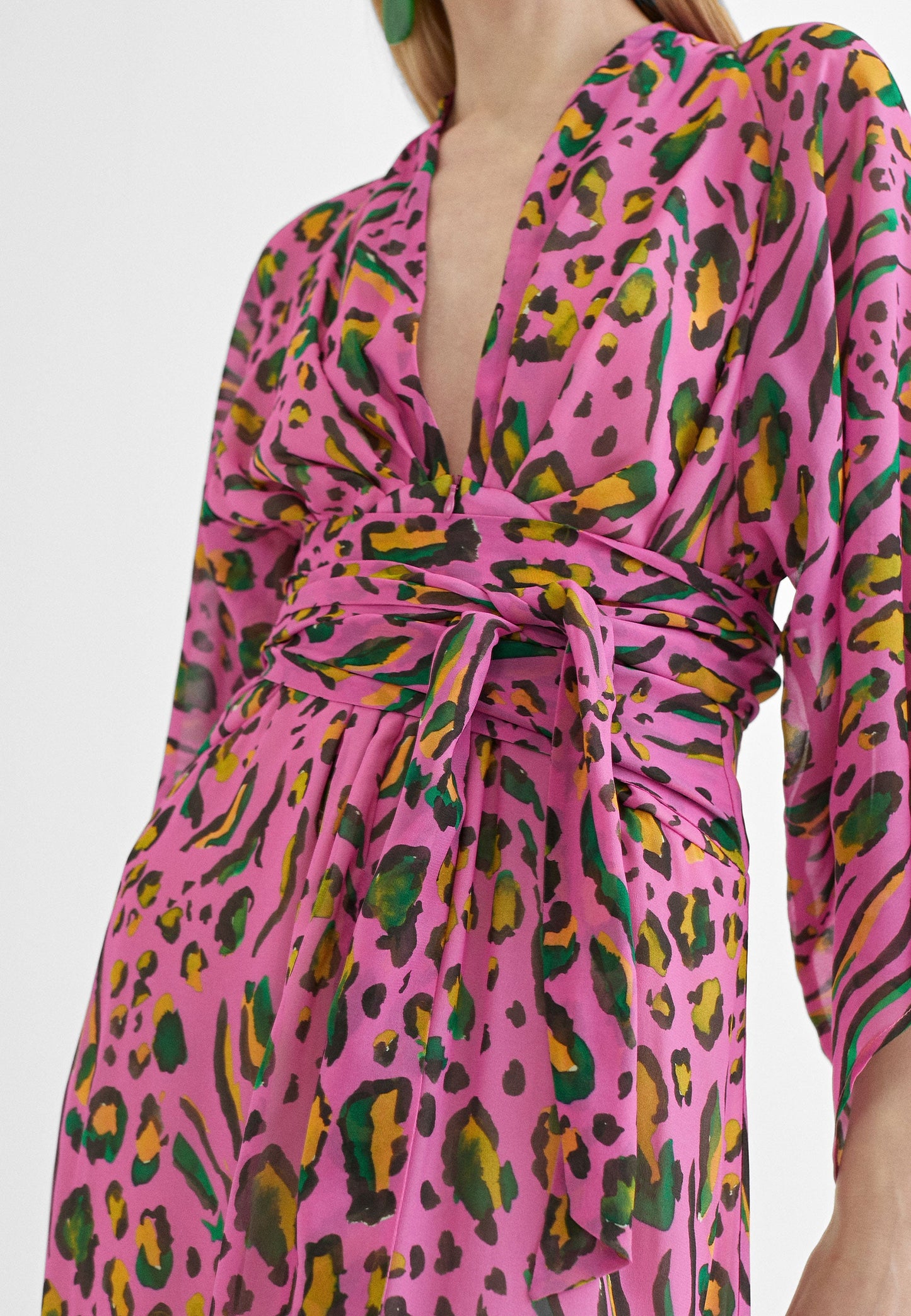 MS2416038-Lilac-Black-Short dress with Japanese sleeves