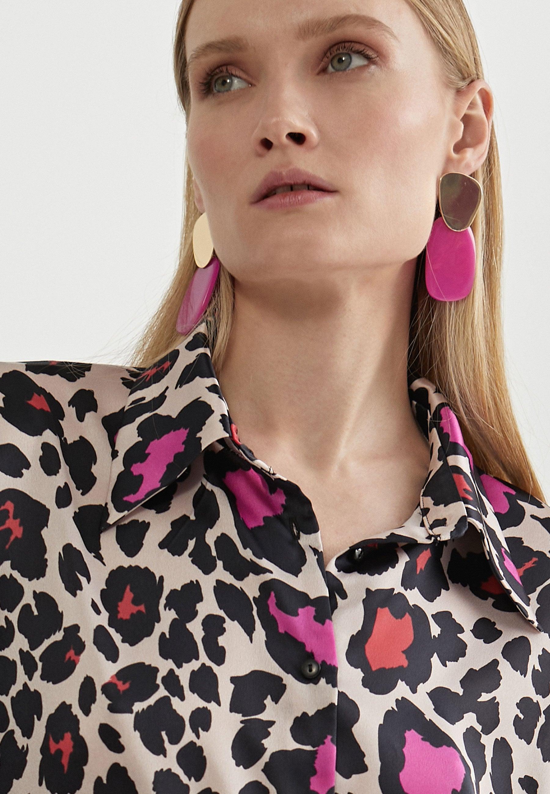 MS2416040-Red-Pink-Short animal print dress